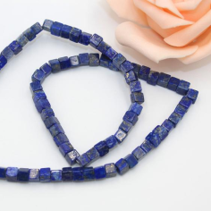 Wholesale smooth cube box heishi spacer beads natural lapis lazuli gemstone bead