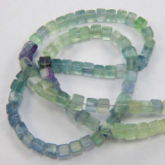 Wholesale gemstone cube box shape heishi spacer beads natural fluorite beads