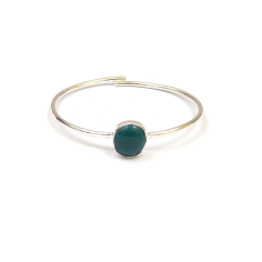 Green Onyx Gemstone Silver Plated Jewelry Making Fancy Bangles Exporter