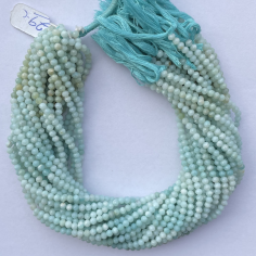 Natural Micro Amazonite Faceted Semi Precious Gemstone beads exporter