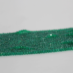 Green Onyx Faceted Rondelle Gemstone Beads  manufacturer