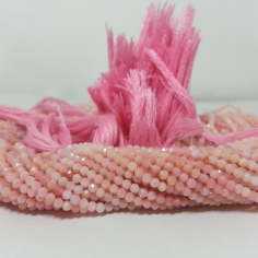 Natural Pink Opal Faceted Round Gemstone Beads Strand exporter