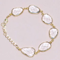 Crystal Fancy Shape 925 Sterling Silver Bracelet exporter