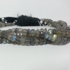 Natural Labradorite Smooth Rondelle Gemstone Beads Wholesaler