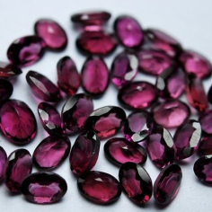 Natural Purple Rhodolite Garnet Faceted Oval Loose Gemstones Wholesaler