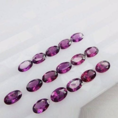 Natural Purple Rhodolite Garnet Faceted Oval Loose Semi Precious exporter