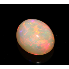 Glass Vintage 12x10mm Oval Black Flat-back Fire Opal Cabochons Exporter