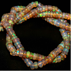 Natural Ethiopian Opal  Beads 3X4 MM Multi Fire Opal Beads Exporter