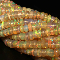 Top Quality Natural Ethiopian Opal Opal Beads 3X4 MM Multi Fire Opal Exporter
