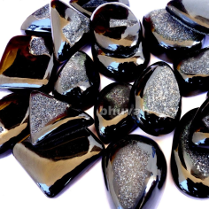 Black Agate Druzy Loose Gemstone manufacturer