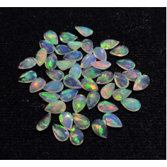 Natural Ethiopian Welo Opal Faceted Pear Loose Gemstone manufacturer