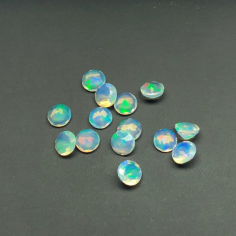 Natural Ethiopian  Opal Faceted Round Price Loose Semi Precious Wholesaler