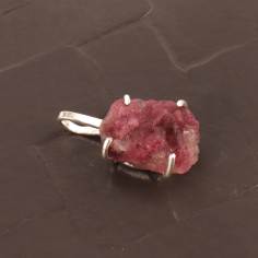 Exquisite natural rough pink tourmaline loop pendant  Supplier