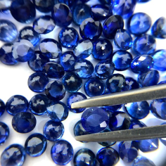 Natural Blue Sapphire Faceted Round Calibrated Gemstone Wholesaler