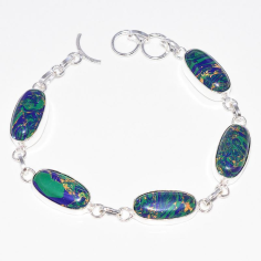 INCREDIBLE AZURITE MALACHITE GEMSTONE HANDMADE JEWELRY BRACELET SUPPLIER