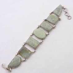 Gemstone Aquamarine Bracelet 925 Sterling Silver Handmade Jewelry Exporter