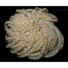 Natural Ethiopian Opal Opal Beads 2.50X4 MM Multi Fire Opal Beads Exporter