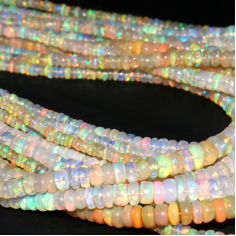 Top Quality Ethiopian Opal Roundels Beads Ethiopian Opal Roundels Exporter