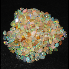 Natural Ethiopian Opal Top Quality 4X3 MM Oval Shape Faceted Exporter