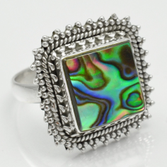 Abalone Shell 925 Sterling Silver Ring Jewelry Manufacturer