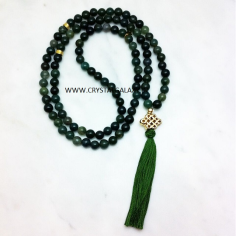 Moss Agate Jap Mala Wholesaler