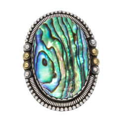 Artisan Crafted Abalone Shell Handmade 925 Solid Sterling Silver Ring Supplier