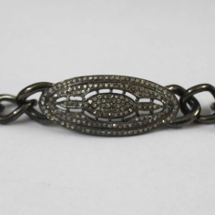 Sterling Silver Diamond Chain & Link Bracelet With Unique Design Exporter