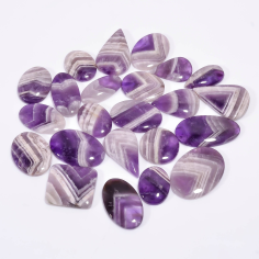 Chevron Amethyst Loose Gemstone Cabochon  Manufacturer