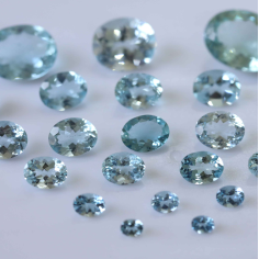 Natural Aquamarine Oval Faceted Loose Gemstone Supplier