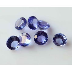 High Quality Natural 8 mm Tanzanite Round Faceted Loose Gemstone Supplier