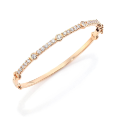 Round Cut Diamond Bangle Bracelet Wholesaler