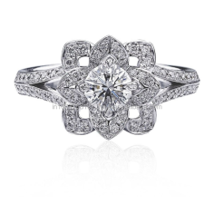 Natural Round Cut Diamond Wedding Ring Exporter