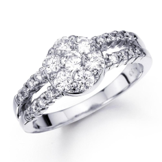 DIAMOND HIGH QUALITY SOLID WHITE GOLD WEDDING RING EXPORTER