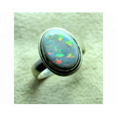925 Sterling Silver Natural Australian Opal Stone Ring Manufacturer