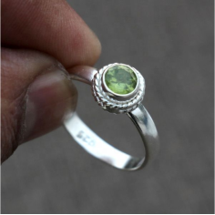 Natural Peridot Faceted Cut Stones Ring Exporter