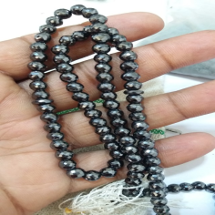 Black Natural Diamond Beads Necklace Strands Faceted Beads supplier