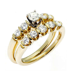 Natural Diamond Ring with gold plated for engagement and wedding Exporter