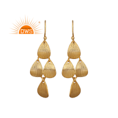 Handmade Textured Brass Drop Dangle Earring Fashion Jewelry Manufacturer