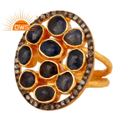 18k Gold Plated Sterling Silver Cocktail Ring Manufacturer