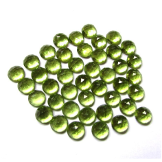 3mm Natural Peridot Loose Round Rose Cut Cabochon Exporter