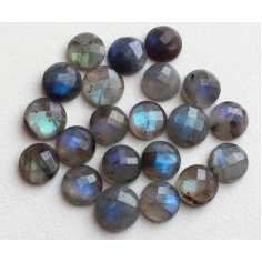 4mm Natural Labradorite Loose Round Rose Cut Cabochon Exporter