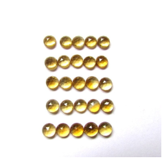 4mm Natural Citrine Loose Round Rose Cut Cabochon Exporter