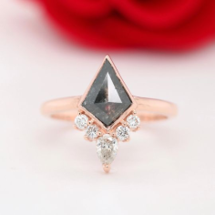 White Diamonds Ring Crown Galaxy Diamond On 14K Gold Kite Manufacturer