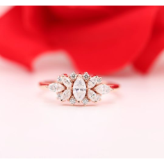 Natural Marquise Shape Designer Engagement Ring Supplier