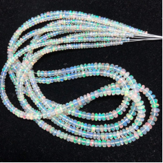 Natural Ethiopian Opal Rondelle Beads Strand Supplier