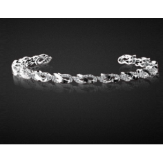 Real Diamond Studded Bracelet In 14K White Gold Supplier