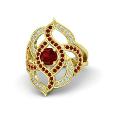 Red Ruby and Diamond Ring supplier