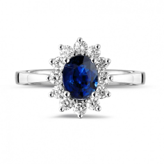 Beautiful Blue sapphire with Diamond Ring supplier