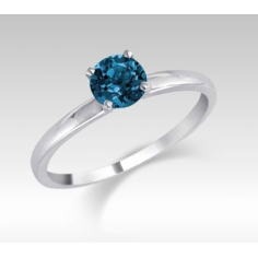 Solitaire Real Blue Diamond Ring Supplier