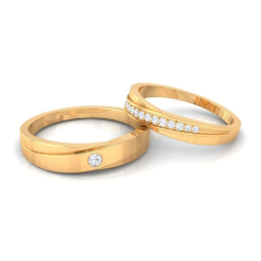 Real Diamond Couple Matching Band Supplier